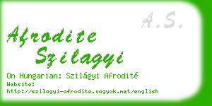 afrodite szilagyi business card